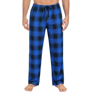 image:imageSWOMOG Mens Pajama Pants Soft Sleepwear Pant Lounge Pj Bottoms with Drawstring amp Button Fly amp PocketsBlue