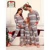 image:imageSWOMOG Family Christmas Matching Pajamas Sets Soft Couple PJS Xmas Long Sleeve Womens Mens Sleepwear Holiday Lounge SetsBrown Elk