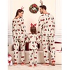 image:imageSWOMOG Family Christmas Matching Pajamas Sets Soft Couple PJS Xmas Long Sleeve Womens Mens Sleepwear Holiday Lounge SetsRed Elk