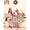 image:imageSWOMOG Family Christmas Matching Pajamas Sets Soft Couple PJS Xmas Long Sleeve Womens Mens Sleepwear Holiday Lounge SetsRed Elk