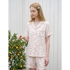 image:imageSWOMOG 100 Cotton Pajamas for Women Cute Floral 2 Piece Button Down Sleepwear Set with ShortsPink Rose Floral