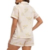 image:imageSWOMOG 100 Cotton Pajamas for Women Cute Floral 2 Piece Button Down Sleepwear Set with ShortsYellow Flower