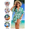 image:imageSWOMOG Plus Size Swimsuit Cover Up Women Chiffon Kimono Bikini Coverups Cardigan Open Front Summer Beachwear SwimwearWhite Laves