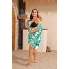 image:imageSWOMOG Plus Size Swimsuit Cover Up Women Chiffon Kimono Bikini Coverups Cardigan Open Front Summer Beachwear SwimwearWhite Laves
