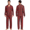 image:imageSWOMOG Family Christmas Pajamas Set Women amp Men Long Sleeve Sleepwear Party Pj Sets ButtonDown Loungewear Set Women Red Green Grid XXLarge