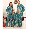 image:imageSWOMOG Matching Family Christmas Pajamas Set Long Sleeve Festival Party Pj Set ButtonDown Sleepwear Soft NightwearChristmas