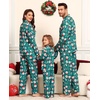 image:imageSWOMOG Matching Family Christmas Pajamas Set Long Sleeve Festival Party Pj Set ButtonDown Sleepwear Soft NightwearChristmas