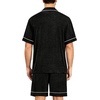 image:imageSWOMOG Mens Pajama Sets Short Sleeve Sleepwear Button Down Loungewear Soft Modal Lounge Pjs with Pockets SXXLBlack Grey