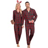 image:imageSWOMOG Family Christmas Pajamas Set Women amp Men Long Sleeve Sleepwear Party Pj Sets ButtonDown Loungewear Set Men Green Grid Medium