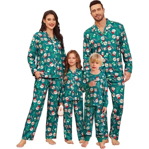 image:imageSWOMOG Matching Family Christmas Pajamas Set Long Sleeve Festival Party Pj Set ButtonDown Sleepwear Soft NightwearChristmas