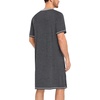 image:imageSWOMOG Mens Nightshirt Modal Short Sleeve Nightgown Henley Night Shirts Sleepwear Big amp Tall NightwearDark Grey