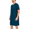 image:imageSWOMOG Mens Nightshirt Modal Short Sleeve Nightgown Henley Night Shirts Sleepwear Big amp Tall NightwearDark Navy Blue