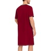image:imageSWOMOG Mens Nightshirt Modal Short Sleeve Nightgown Henley Night Shirts Sleepwear Big amp Tall NightwearDeep Wine Red