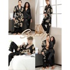 image:imageSWOMOG Mens Satin Robe with Pants Set Silky Kimono Bathrobe Lightweight Soft Sleepwear LoungewearBlack Dragon