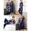 image:imageSWOMOG Mens Satin Robe with Pants Set Silky Kimono Bathrobe Lightweight Soft Sleepwear LoungewearBlue Dragon
