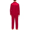 image:imageSWOMOG Family Satin Pajama Set Long Sleeve Sleepwear Button Down Loungewear Silky Pj Set with Long PantsPure Red