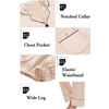 image:imageSWOMOG Family Matching Pajama Set Silk Satin Button Down Sleepwear WomenMenKids Long Sleeve 2 Pcs Pj SetChampagne