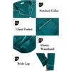 image:imageSWOMOG Family Matching Pajama Set Silk Satin Button Down Sleepwear WomenMenKids Long Sleeve 2 Pcs Pj SetGreen