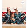 image:imageSWOMOG Family Matching Pajama Set WomenMenKids Silky Satin Pajamas Long Sleeve Sleepwear Button Down Loungewear 2 Pcs Pj Set