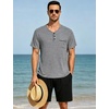 image:imageSWOMOG Mens Pajama Set Short Sleeve Pjs Set Soft Comfy Sleepwear Summer 2 Piece Loungewear Print With Pocket SXXLAgrey Black