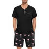 A-black Pink Flamingos