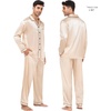 image:imageSWOMOG Family Satin Matching Pajama Set Long Sleeve Sleepwear 2 Pcs Pj SetChampagne
