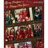 image:imageSWOMOG Family Satin Matching Pajama Set Long Sleeve Sleepwear 2 Pcs Pj SetNavy Blue