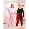 image:imageSWOMOG Unisex Kids Plaid Pajama pants for Boys amp Girls Comfy Sleepwear Bottoms Lounge Jogger PJ Pants with PocketsBlack  Red Plaid