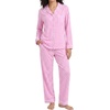 image:imageSWOMOG Women 100 Cotton Pajama Set Long Sleeve Shirts with Pockets Button Down Cute LoungewearPink