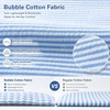 image:imageSWOMOG Womens Cotton Pajama Sets Long Sleeve Button Down Striped Sleep SetBlue Stripe