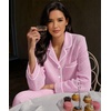 image:imageSWOMOG Womens Cotton Pajama Sets Long Sleeve Button Down Striped Sleep SetPink Stripe