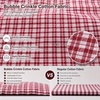 image:imageSWOMOG Womens Cotton Pajama Sets Long Sleeve Button Down Striped Sleep SetRed Gingham
