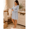 image:imageSWOMOG Womens Maternity Nursing Robe Pregnancy Breastfeeding Bathrobes 3 in 1 Labor Delivery NightgownGray