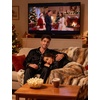 image:imageSWOMOG Couples Satin Pajamas Set 2PCS Pjs Sets Long Sleeve amp Pants Sleepwear Button Down Loungewear with PocketZ  Double Piping  Black