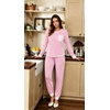 image:imageSWOMOG Womens Pajamas Set Long Sleeve Sleepwear with Long Pants Soft Modal Loungewear Pj SetPink