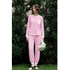 image:imageSWOMOG Womens Pajamas Set Long Sleeve Sleepwear with Long Pants Soft Modal Loungewear Pj SetPink