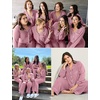 image:imageSWOMOG Womens Plus Size Pajamas Set Long Sleeve Sleepwear Button Down Tops Soft Pajama Pants 2 Pcs Lounge Sets with PocketTaro Purple
