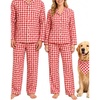 image:imageSWOMOG Matching Family Pajama Set Christmas Pajama Men Women PetRed Big Plaid