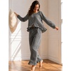 image:imageSWOMOG Womens 100 Cotton Ruffle Pajama SetBlack White Plaid