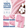 image:imageSWOMOG Womens 100 Cotton Ruffle Pajama SetPink Plaid