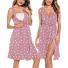 image:imageSWOMOG Women Maternity Nursing Gown and Robe Set 3 in 1 Labor Delivery Nursing Nightgown for Breastfeeding Hospital BathrobeHeart Shaped Taro Paste