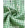 image:imageSWOMOG 100 Cotton Women Pajamas Set 2 Piece Short Sleeve Sleepwear Gingham Button Down Lounge Set Soft Ruffle PjsGreen Plaid