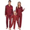 image:imageSWOMOG Family Matching Pajamas Set Christmas Plaid Pajamas for Men Women Long Sleeve Sleepwear Pjs Set
