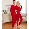 image:imageSWOMOG Matching Family Pajamas Sets Christmas Couple PJs Holiday Onesise Nightwear Household Sleepwear Sets with Pet bibs Red