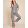 image:imageSWOMOG Women 100 Cotton Pajamas Set 2PCS ButtonDown Sleepwear Tops and Pants with Pocket Summer Loungewear SXXLBlackwhite Plaid