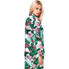 image:imageSWOMOG Womens Silk Satin Pajamas Set Long Sleeve Button Down Sleepwear 2 Piece Lounge Set Pj Set XS3XL Tropical Floral Print Large