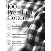 image:imageSWOMOG 100 Cotton Women Pajamas Set Long Sleeve Sleepwear 2 PCS Loungewear Set Button Down Pjs Set with PocketsBlack White Plaid