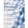 image:imageSWOMOG 100 Cotton Women Pajamas Set Long Sleeve Sleepwear 2 PCS Loungewear Set Button Down Pjs Set with PocketsBlue White Plaid