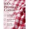 image:imageSWOMOG 100 Cotton Women Pajamas Set Long Sleeve Sleepwear 2 PCS Loungewear Set Button Down Pjs Set with PocketsWine Red White Plaid
