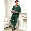 image:imageSWOMOG Mens 100 Cotton Pajama Set Pjs Long Sleeve Sleepwear with PocketsGreen